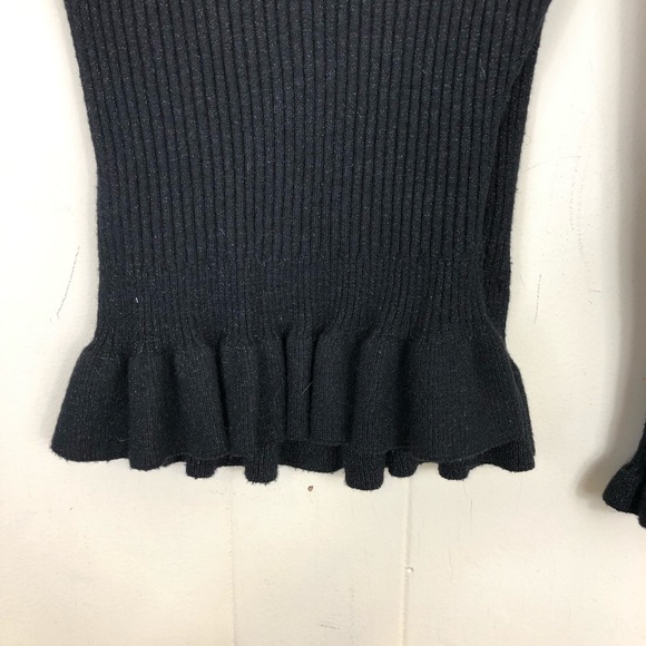 ASOS Wild Flower Ribbed Sparkle V-Neck Sweater Sz S - Picture 10 of 11